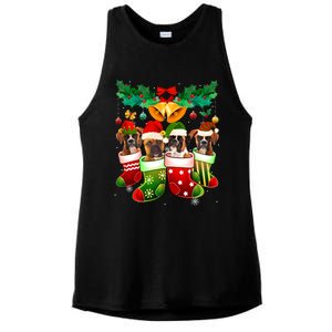 Boxer Dog Lover Christmas Socks Funny Xmas Pajama Gift Ladies PosiCharge Tri-Blend Wicking Tank