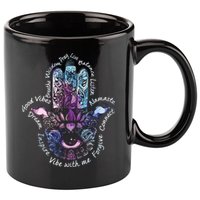 Buddha Dimond Lotus Zen Yogas 11oz C Handle Ceramic Mug