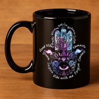Buddha Dimond Lotus Zen Yogas 11oz C Handle Ceramic Mug