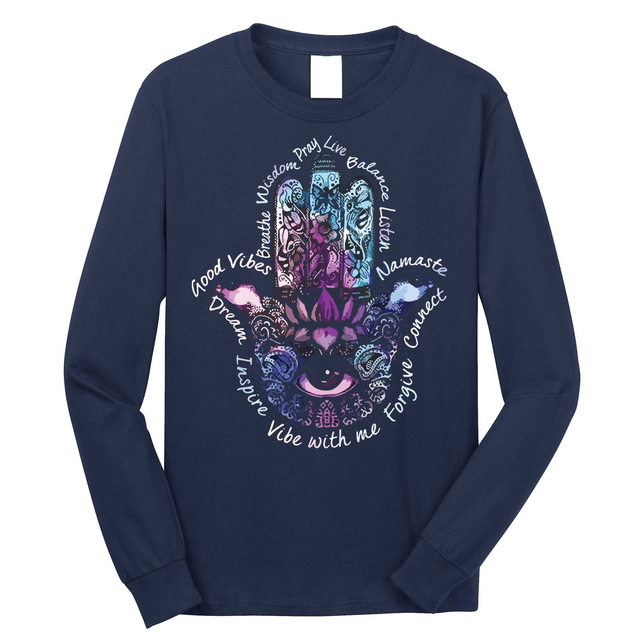 Buddha Dimond Lotus Zen Yogas Long Sleeve Shirt