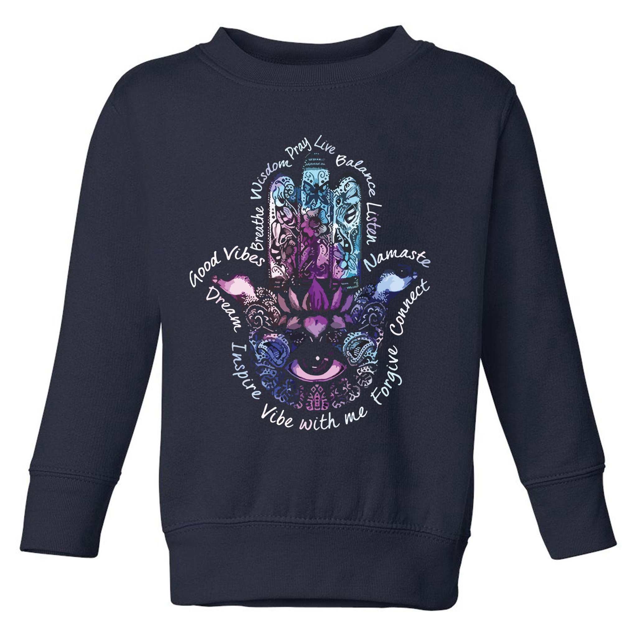 Buddha Dimond Lotus Zen Yogas Toddler Sweatshirt