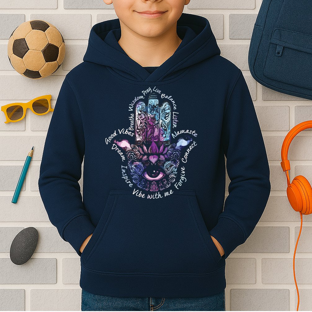 Buddha Dimond Lotus Zen Yogas Kids Hoodie