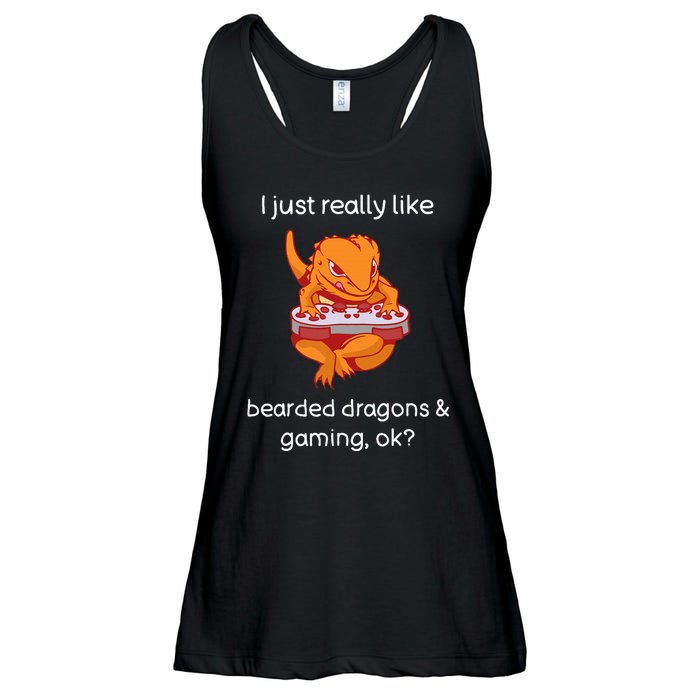 Bearded Dragon Lover Gaming Love Video Gaming Bearded Dragon Ladies Essential Flowy Tank