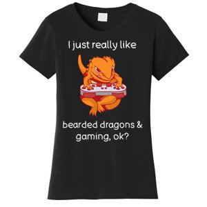 Bearded Dragon Lover Gaming Love Video Gaming Bearded Dragon Women's T-Shirt