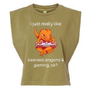 Bearded Dragon Lover Gaming Love Video Gaming Bearded Dragon Garment-Dyed Women's Muscle Tee