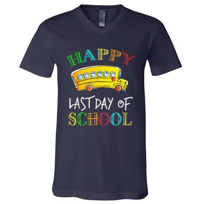 Bus Driver Last Day Of School School Bus Driver Gifts V-Neck T-Shirt