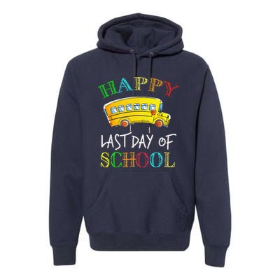 Bus Driver Last Day Of School School Bus Driver Gifts Premium Hoodie