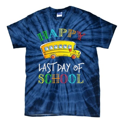 Bus Driver Last Day Of School School Bus Driver Gifts Tie-Dye T-Shirt