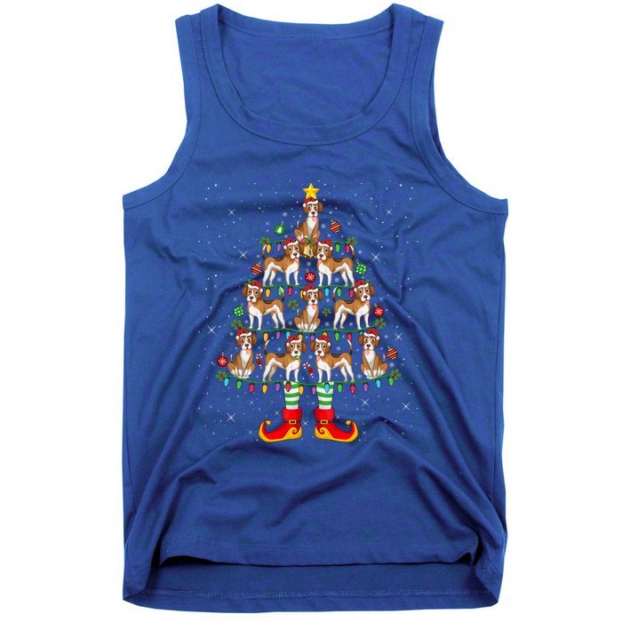 Beagle Dog Lover Xmas Holiday Lighting Beagle Christmas Tree Cool Gift Tank Top