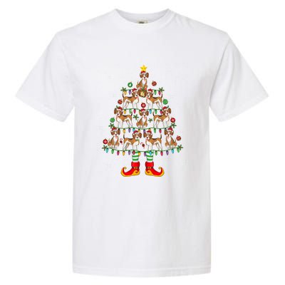 Beagle Dog Lover Xmas Holiday Lighting Beagle Christmas Tree Cool Gift Garment-Dyed Heavyweight T-Shirt