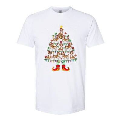 Beagle Dog Lover Xmas Holiday Lighting Beagle Christmas Tree Cool Gift Softstyle CVC T-Shirt