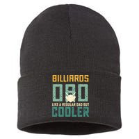 Billiards Dad Like A Regular Dad But Cooler Billard Father's Day Gift For Dad Sustainable Knit Beanie