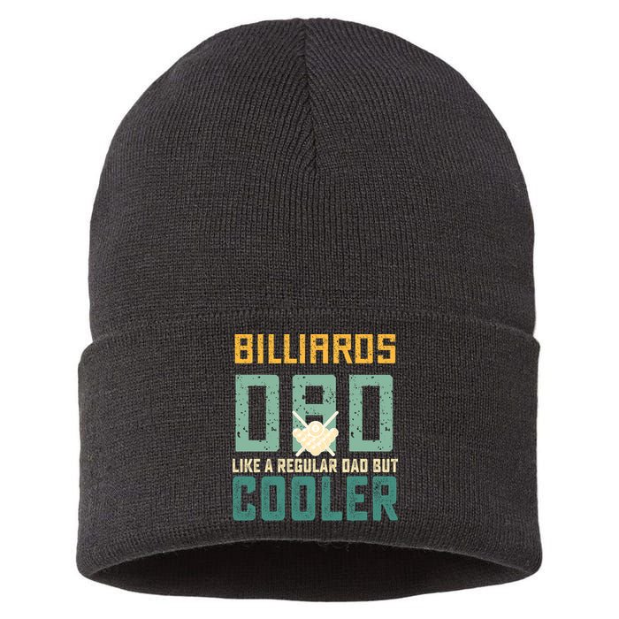 Billiards Dad Like A Regular Dad But Cooler Billard Father's Day Gift For Dad Sustainable Knit Beanie