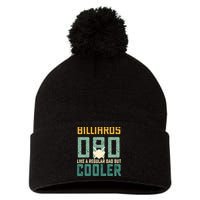 Billiards Dad Like A Regular Dad But Cooler Billard Father's Day Gift For Dad Pom Pom 12in Knit Beanie