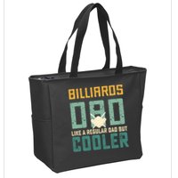Billiards Dad Like A Regular Dad But Cooler Billard Father's Day Gift For Dad Zip Tote Bag