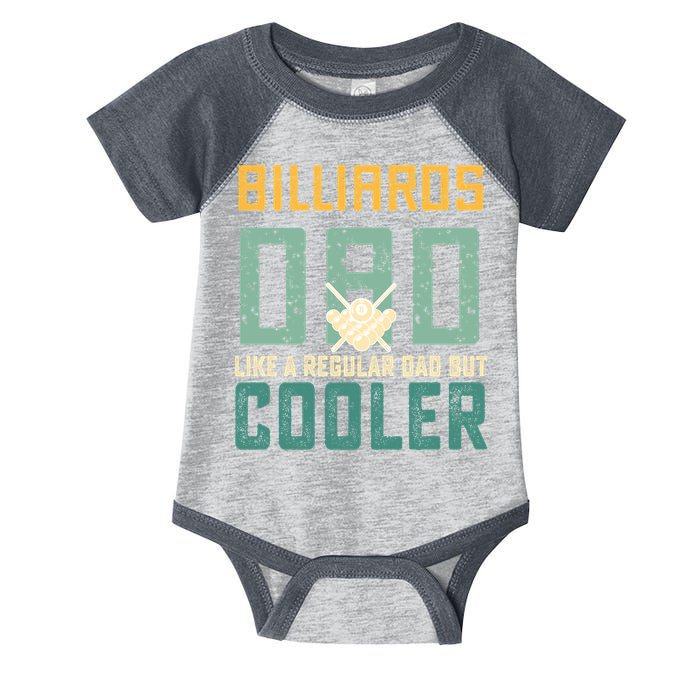 Billiards Dad Like A Regular Dad But Cooler Billard Father's Day Gift For Dad Infant Baby Jersey Bodysuit