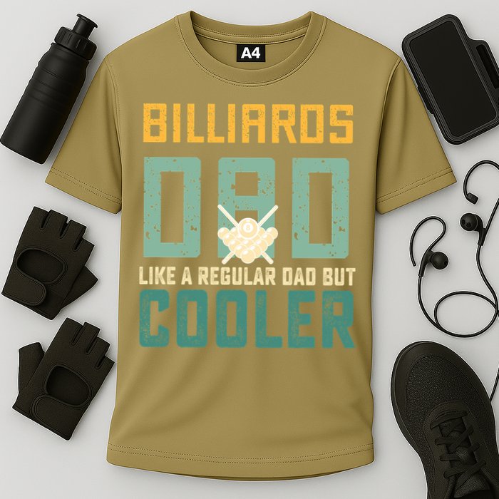 Billiards Dad Like A Regular Dad But Cooler Billard Father's Day Gift For Dad Performance Shirt