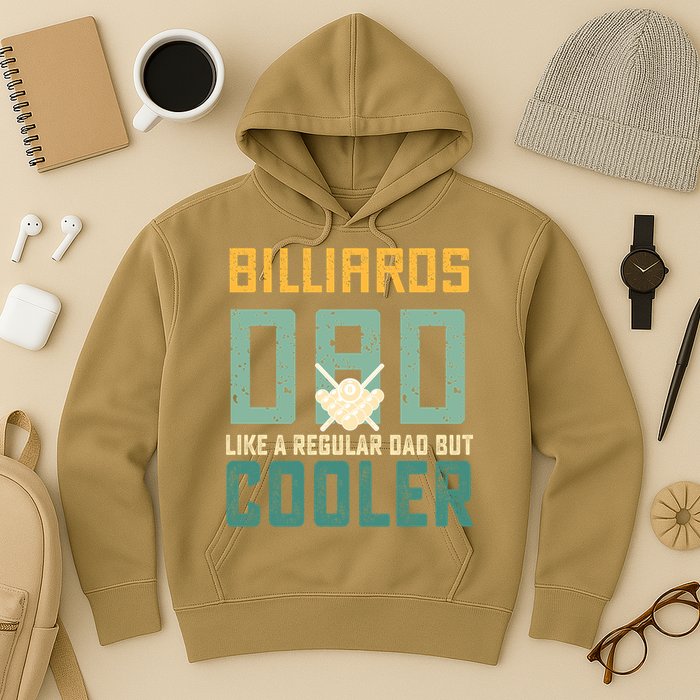Billiards Dad Like A Regular Dad But Cooler Billard Father's Day Gift For Dad Hoodie