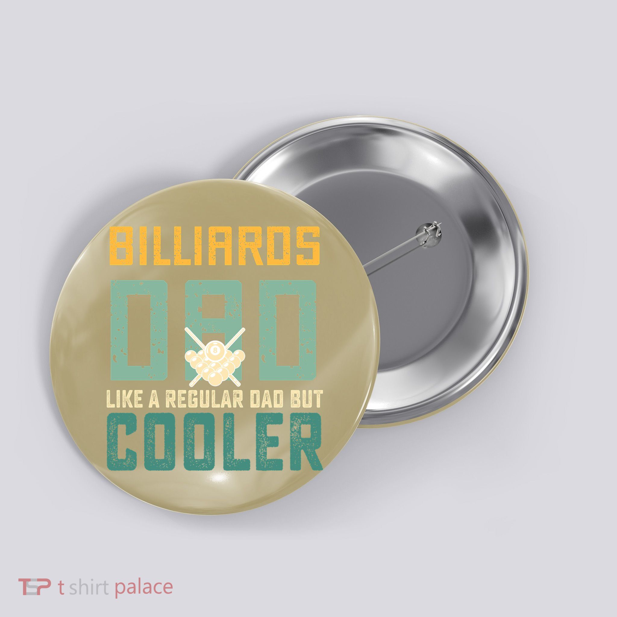 Billiards Dad Like A Regular Dad But Cooler Billard Father's Day Gift For Dad Button