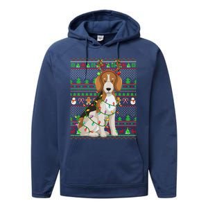 Beagle Dog Lover Family Matching Ugly Beagle Christmas Meaningful Gift Performance Fleece Hoodie