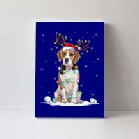 Beagle Dog Lover Xmas Lights Holiday Santa Beagle Christmas Gift Canvas