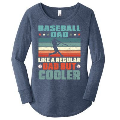 Baseball Dad Like A Regular Dad But Cooler Fathers Day Gift Women's Perfect Tri Tunic Long Sleeve Shirt