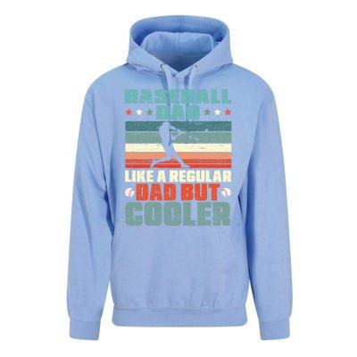 Baseball Dad Like A Regular Dad But Cooler Fathers Day Gift Unisex Surf Hoodie