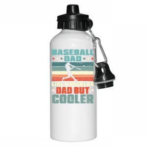 Baseball Dad Like A Regular Dad But Cooler Fathers Day Gift Aluminum Water Bottle