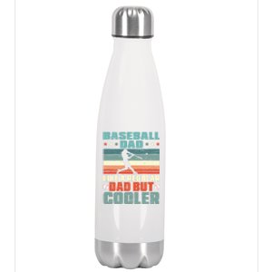 Baseball Dad Like A Regular Dad But Cooler Fathers Day Gift Stainless Steel Insulated Water Bottle