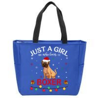 Boxer Dog Lovers Xmas Pajama Funny Ugly Christmas Sweater Cute Gift Zip Tote Bag