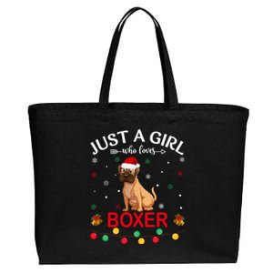 Boxer Dog Lovers Xmas Pajama Funny Ugly Christmas Sweater Cute Gift Cotton Canvas Jumbo Tote