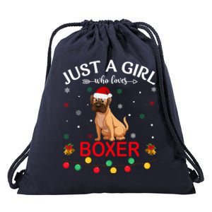 Boxer Dog Lovers Xmas Pajama Funny Ugly Christmas Sweater Cute Gift Drawstring Bag