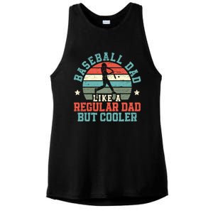 Baseball Dad Like A Regular Dad But Cooler Fathers Day Gift Ladies PosiCharge Tri-Blend Wicking Tank