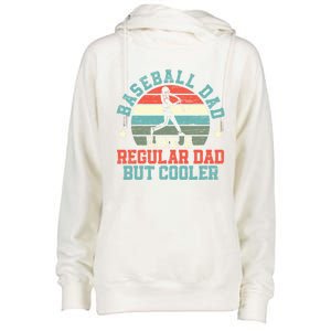 Baseball Dad Like A Regular Dad But Cooler Fathers Day Gift Womens Funnel Neck Pullover Hood