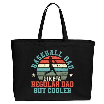 Baseball Dad Like A Regular Dad But Cooler Fathers Day Gift Cotton Canvas Jumbo Tote