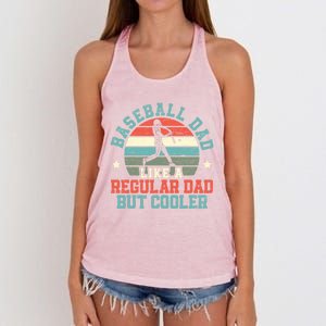 Baseball Dad Like A Regular Dad But Cooler Fathers Day Gift Women's Knotted Racerback Tank