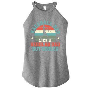 Baseball Dad Like A Regular Dad But Cooler Fathers Day Gift Women's Perfect Tri Rocker Tank