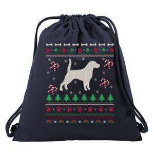 Beagle Dog Lover Xmas Ugly Beagle Christmas Meaningful Gift Drawstring Bag