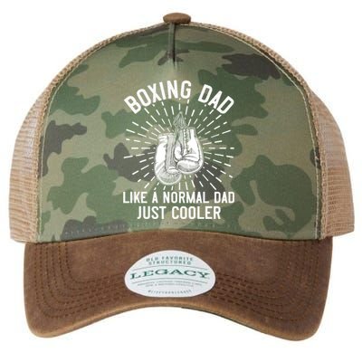 Boxing Dad Like A Normal Dad Funny Boxing Gift Fathers Day Gift Legacy Tie Dye Trucker Hat