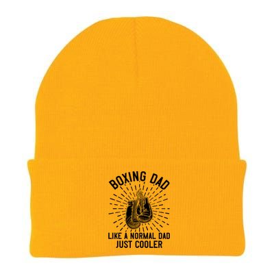 Boxing Dad Like A Normal Dad Funny Boxing Gift Fathers Day Gift Knit Cap Winter Beanie