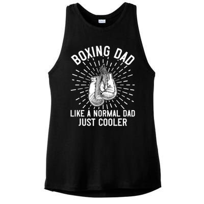 Boxing Dad Like A Normal Dad Funny Boxing Gift Fathers Day Gift Ladies PosiCharge Tri-Blend Wicking Tank