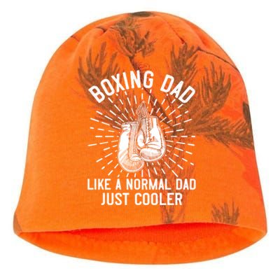 Boxing Dad Like A Normal Dad Funny Boxing Gift Fathers Day Gift Kati - Camo Knit Beanie