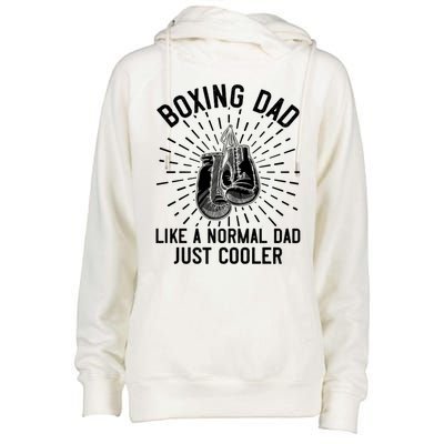 Boxing Dad Like A Normal Dad Funny Boxing Gift Fathers Day Gift Womens Funnel Neck Pullover Hood