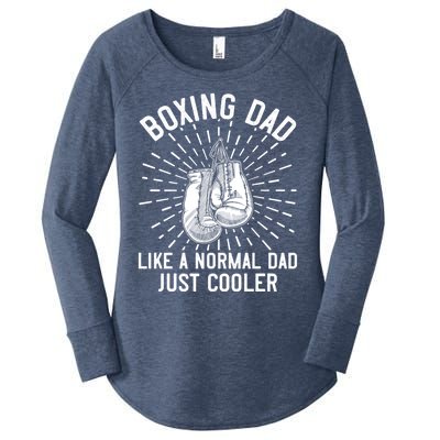 Boxing Dad Like A Normal Dad Funny Boxing Gift Fathers Day Gift Women's Perfect Tri Tunic Long Sleeve Shirt