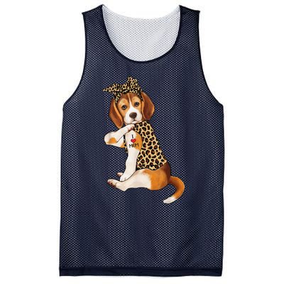 Beagle Dog Lover Tee I Love Mom Tattoo Leopard Mothers Day Mesh Reversible Basketball Jersey Tank