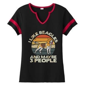 Beagle Dog Lover Tee Retro Beagle Beagle Ladies Halftime Notch Neck Tee