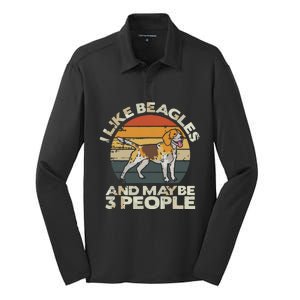 Beagle Dog Lover Tee Retro Beagle Beagle Silk Touch Performance Long Sleeve Polo