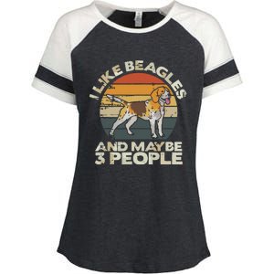 Beagle Dog Lover Tee Retro Beagle Beagle Enza Ladies Jersey Colorblock Tee