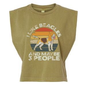 Beagle Dog Lover Tee Retro Beagle Beagle Garment-Dyed Women's Muscle Tee