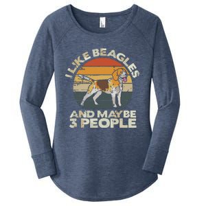 Beagle Dog Lover Tee Retro Beagle Beagle Women's Perfect Tri Tunic Long Sleeve Shirt